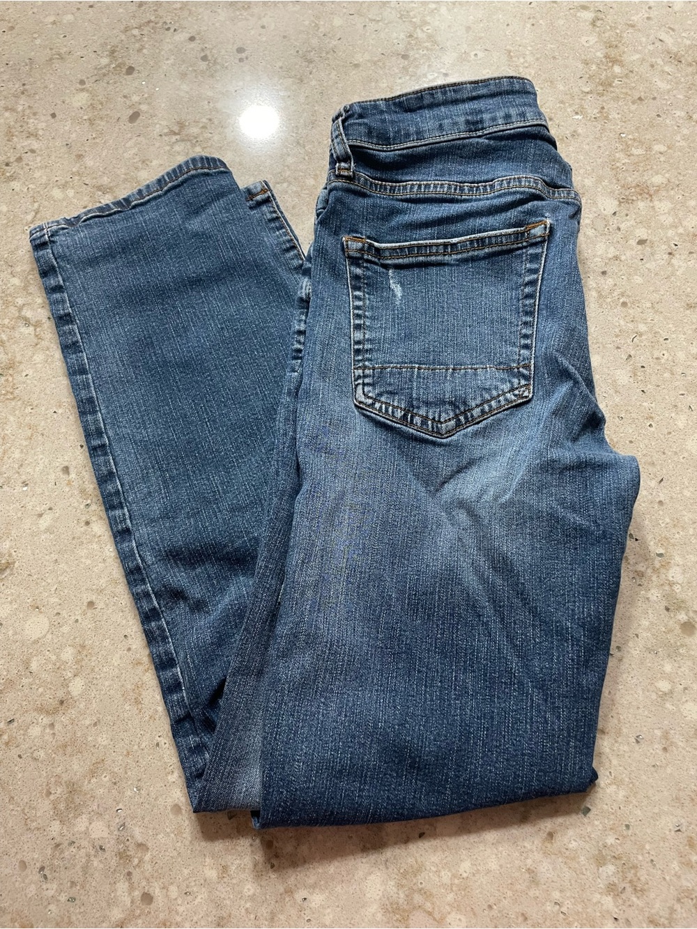 Men's Straight Leg Jeans in Dark Blue Denim
